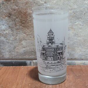Texas 150th Anniversary Commemorative Frosted Gonzales Norman Baxter Bar Glass